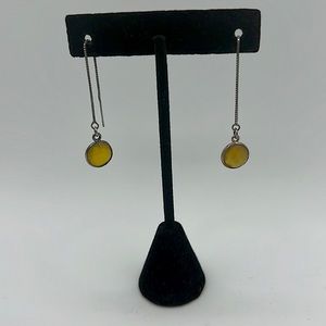Zaleska yellow chalcedony earrings threader